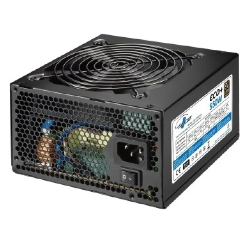 EUROCASE zdroj 550W Eco+, 120mm, 80+ Bronze, ATX ECO550