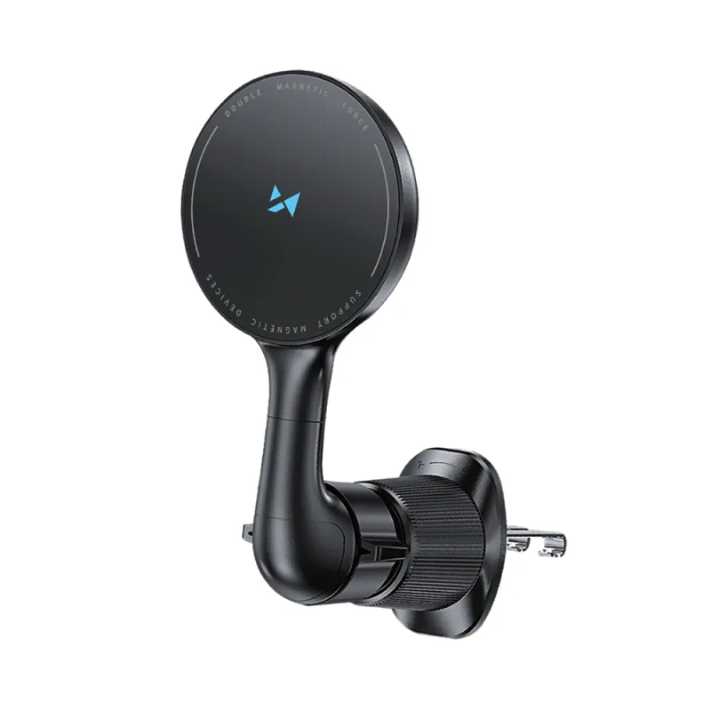 Wozinsky WCT5-6S4Y držiak do auta s Qi/MagSafe 15W indukčnou nabíjačkou pre vzduchový ventil – čierny