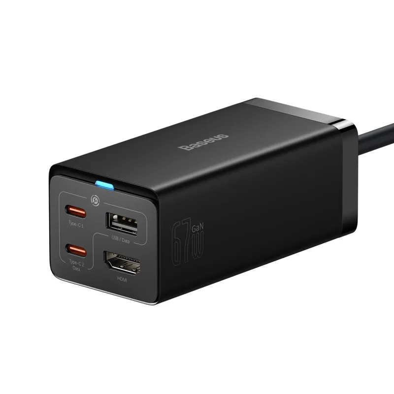 Baseus Nabíjačka do siete GaN5 Pro 2x USB-C/ USB-A/ HDMI 67W kábel 1.5m/…