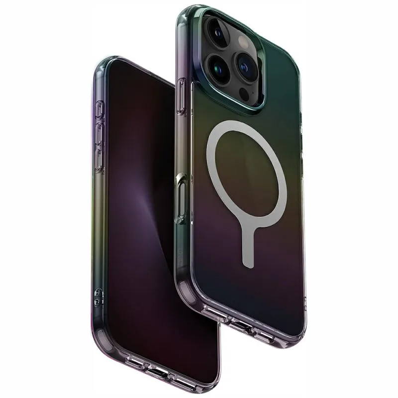 Nabíjacie puzdro Uniq Iridescia Magclick pre iPhone 16 Pro – čierne