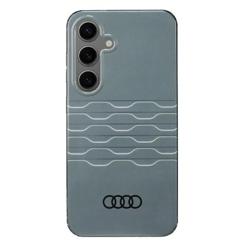 Puzdro s geometrickým vzorom Audi IML S24 S921 šedo/sivé pevné puzdro AU-IMLS24-A6/D3-GY