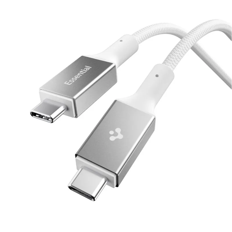 Spigen Essential EB24015CC USB-C / USB-C 240W kábel 150 cm – biely