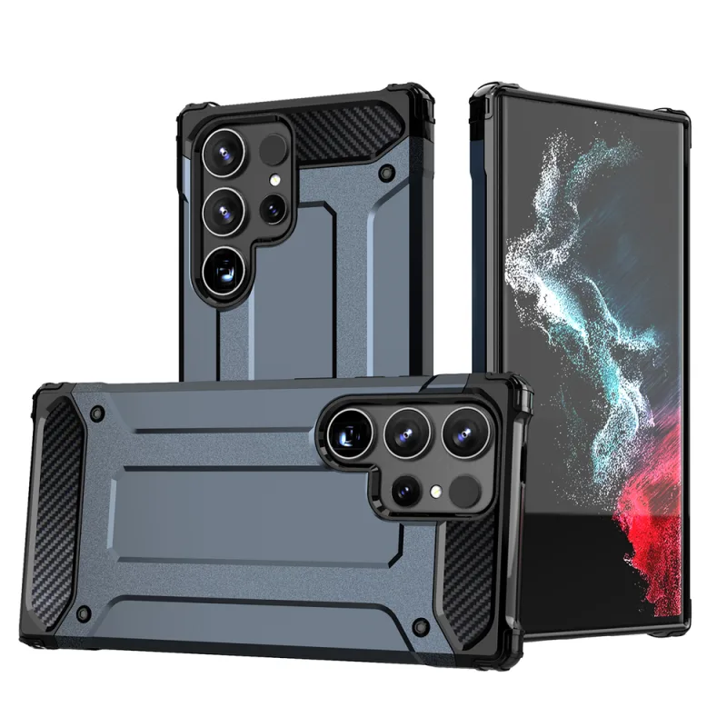 Kryt Hybrid Armor pre Samsung Galaxy S25 Ultra Armored Hybrid Case – modrý