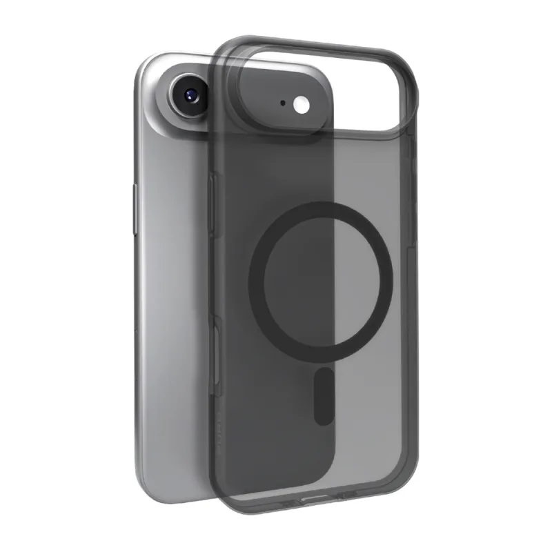 Kompatibilné silikónové puzdro Puro Daylight Magsafe pre iPhone 17 Air – priesvitné čierne
