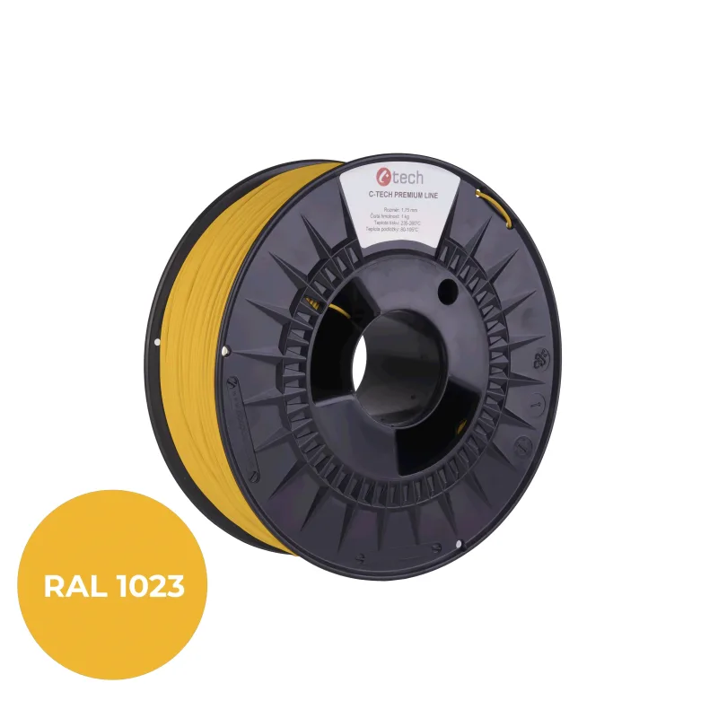 C-TECH Filament PREMIUM LINE TPU 90A flexibilní dopravní žlutá RAL1023…