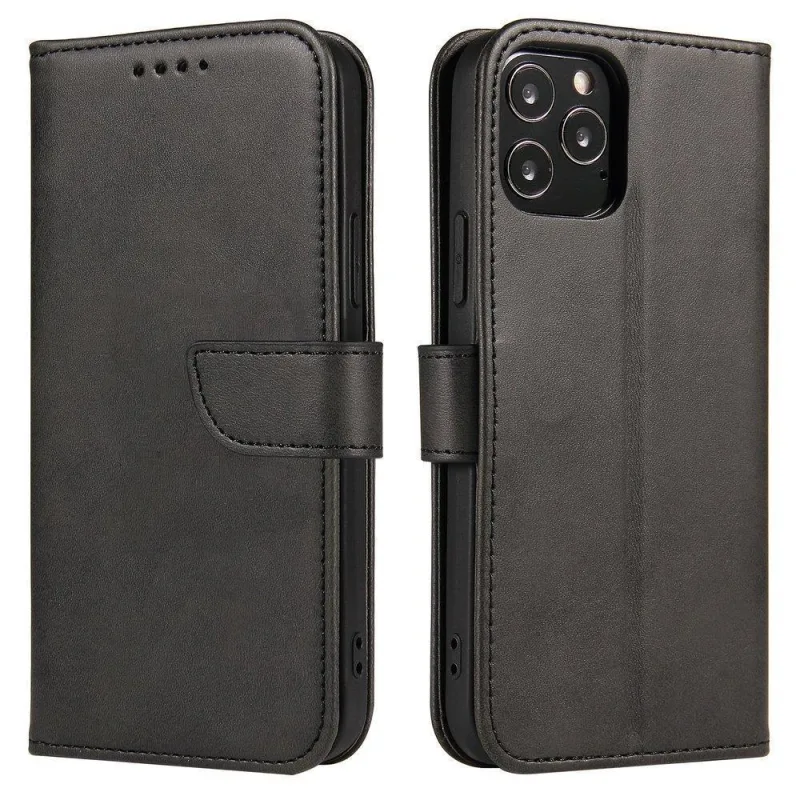 Magnet Case elegantný obal krytu Huawei nova 8 čierny kryt s funkciou stojana