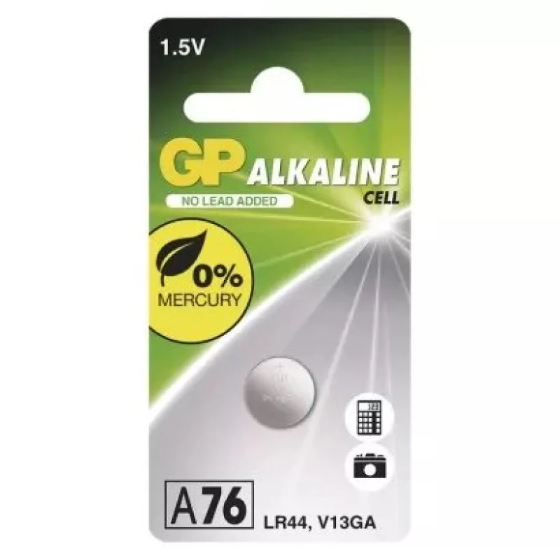 EMOS GP alkalická gombíková batéria A76F (LR44) 1BL B13762
