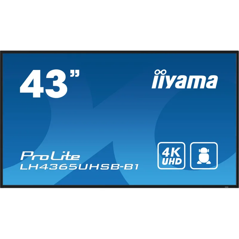 43" iiyama LH4365UHSB-B1: IPS, 4K UHD, Android, 24/ 7 LH4365UHSB-B1