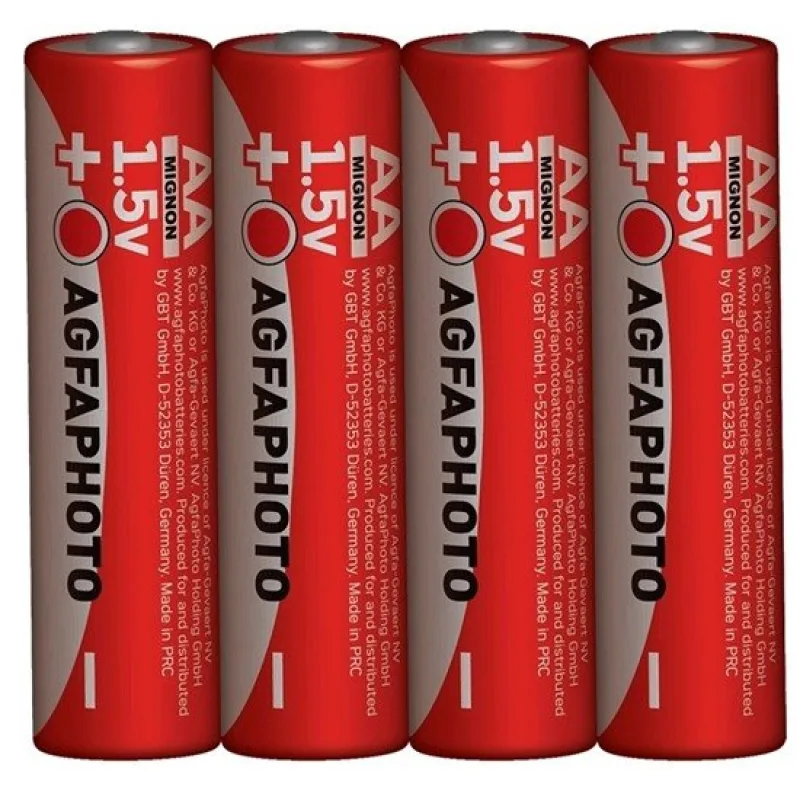 AgfaPhoto zinková batéria 1.5V, R06/AA, shrink 4ks AP-R06-4S