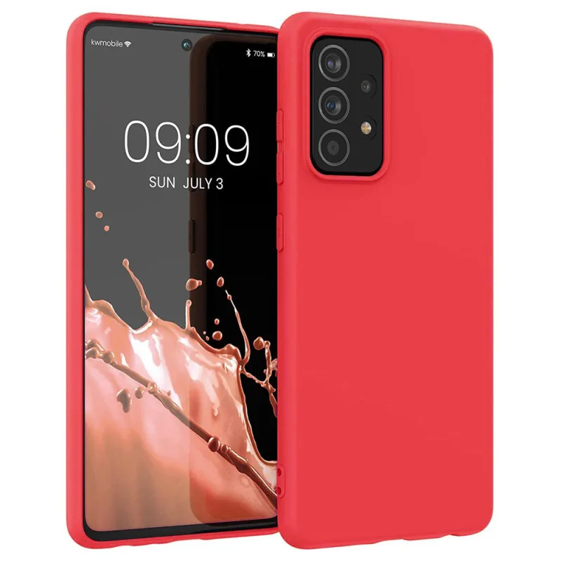 Silikónové puzdro Mäkký pružný gumený kryt pre Samsung Galaxy A22 4G červený