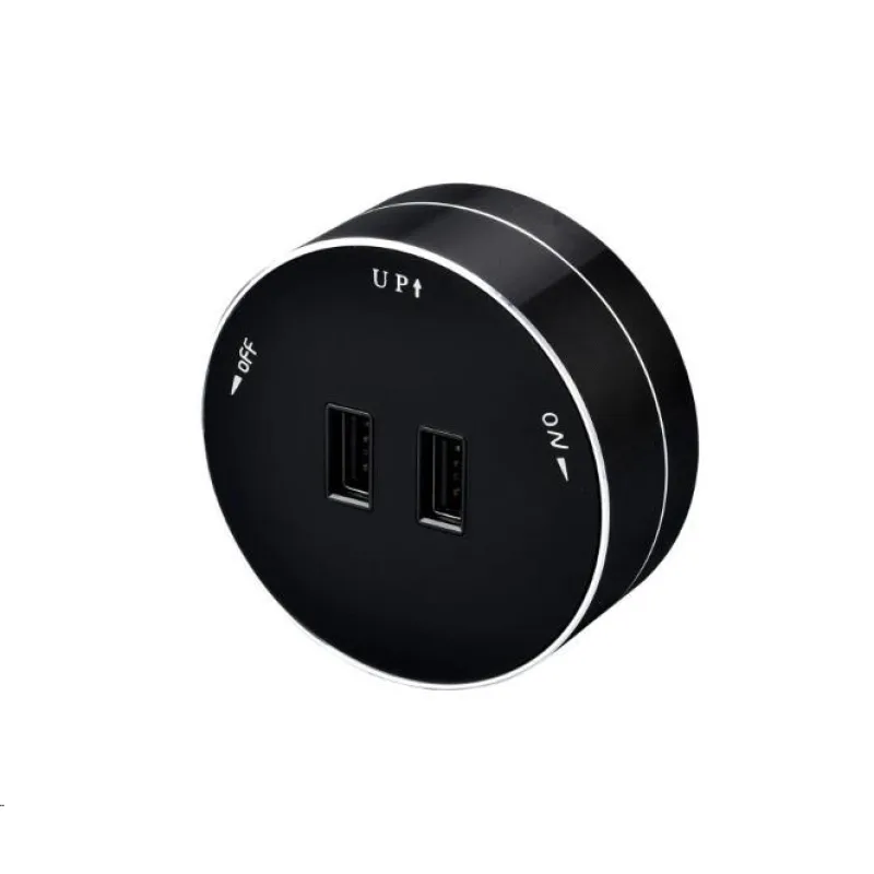 Viking zásuvkový modul A50, 2x USB-A, černá VA50B