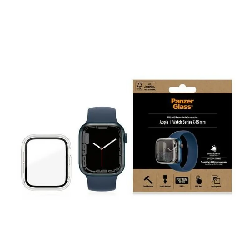 Puzdro PanzerGlass Full Body pre Apple Watch 7 / 8 45 mm - priehľadné