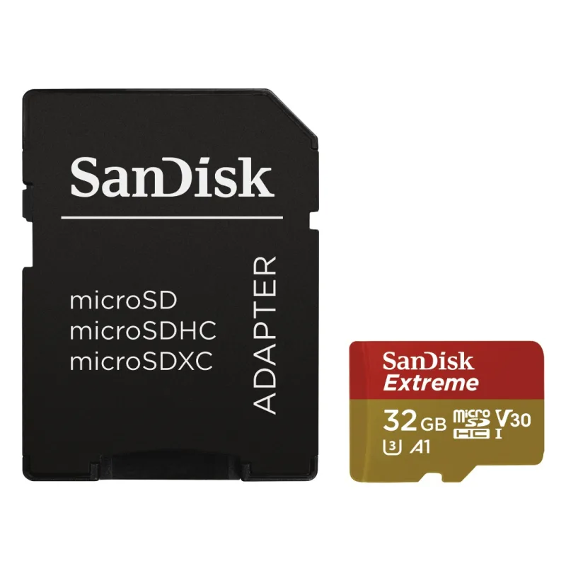 SanDisk Extreme/ micro SDHC/ 32GB/ UHS-I U3 / Class 10/ + Adaptér SDSQXAF…