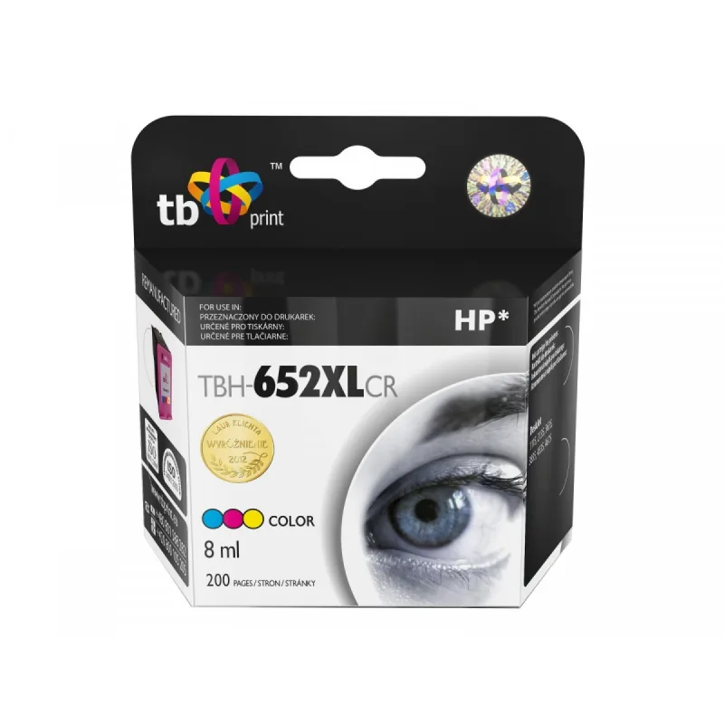 Ink. kazeta TB kompat. s HP 652 XL, CR reman TBH-652XLCR