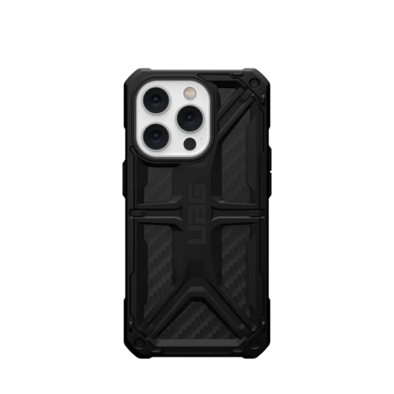 Puzdro UAG Monarch pre iPhone 14 Pro Max - čierny karbón