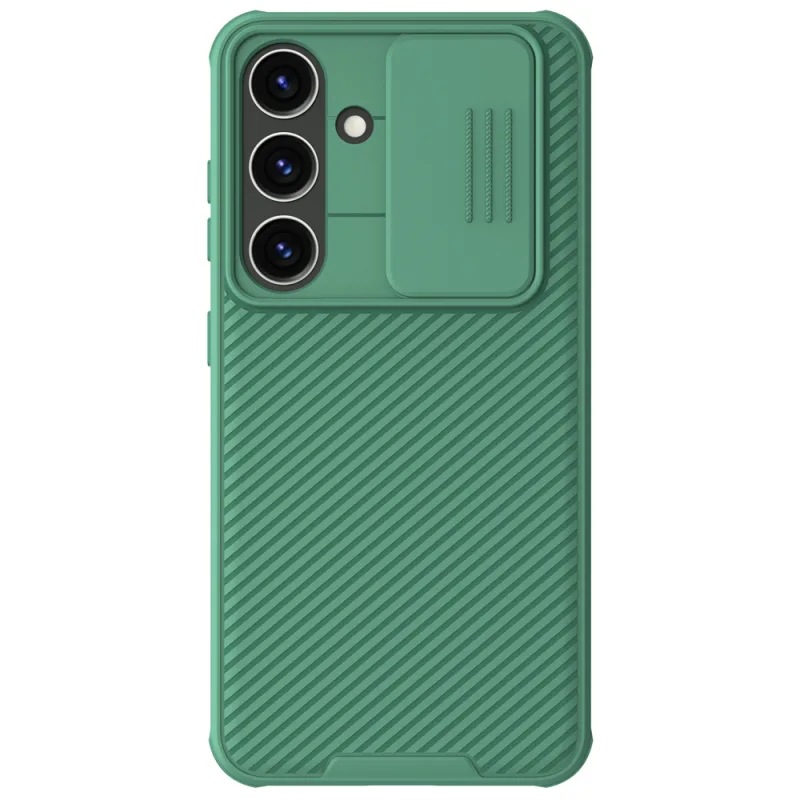 Pancierové puzdro Nillkin CamShield Pro s krytom fotoaparátu pre Samsung Galaxy S24+ - zelené