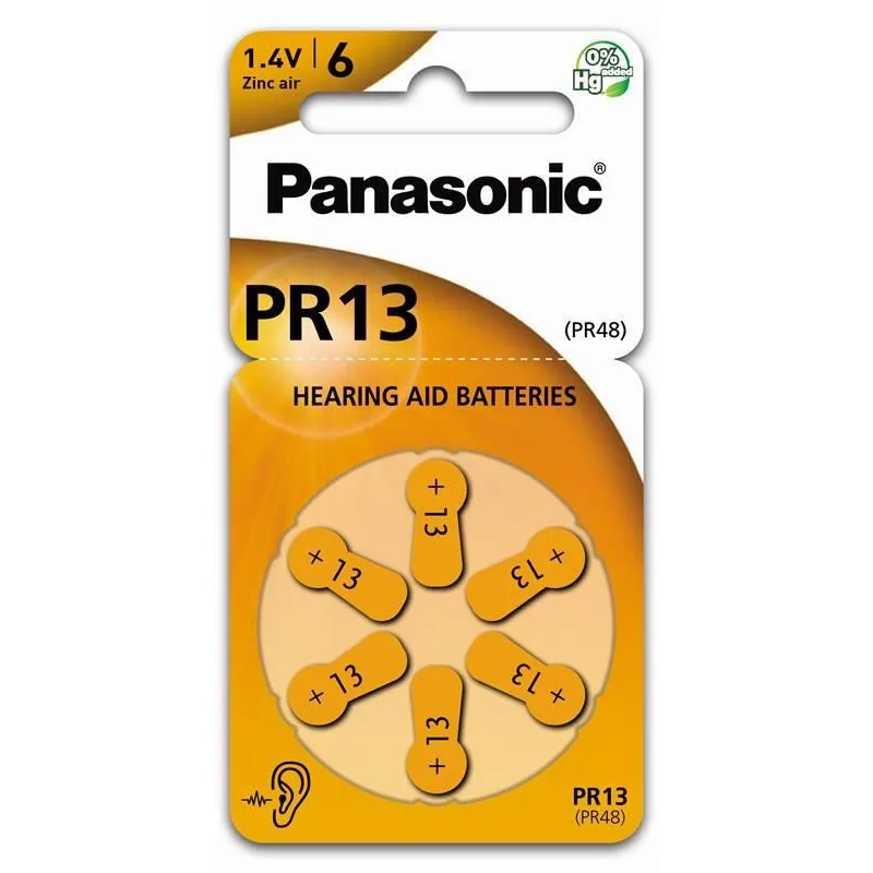PANASONIC Zinkovzduchová baterie PR-13(48)/ 6LB AAA 1, 2V (Blistr 6ks)…