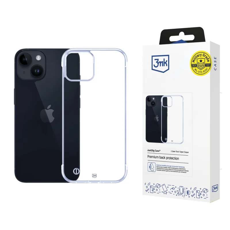 3mk ochranný kryt Just20g Clear Case pro Apple iPhone 16E 5903108638715