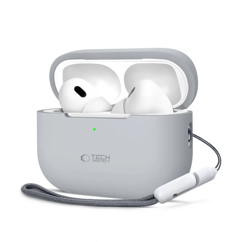 Silikónové puzdro Tech-Protect pre Apple AirPods Pro 1 / 2 - šedé