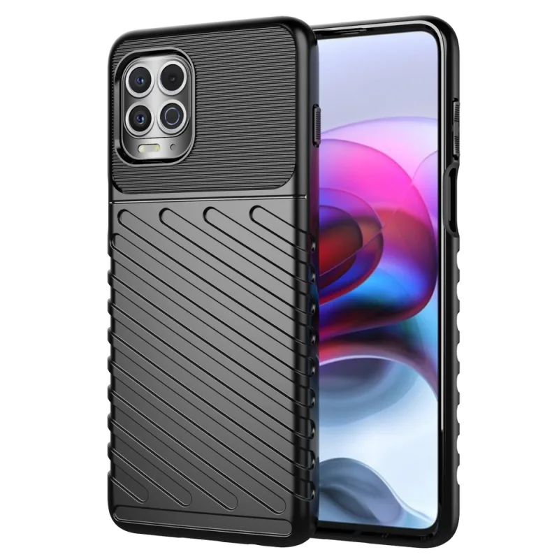 Thunder Case Flexibilné Tough Rugged Cover TPU puzdro pre Motorola Moto G100 / Edge S čierne