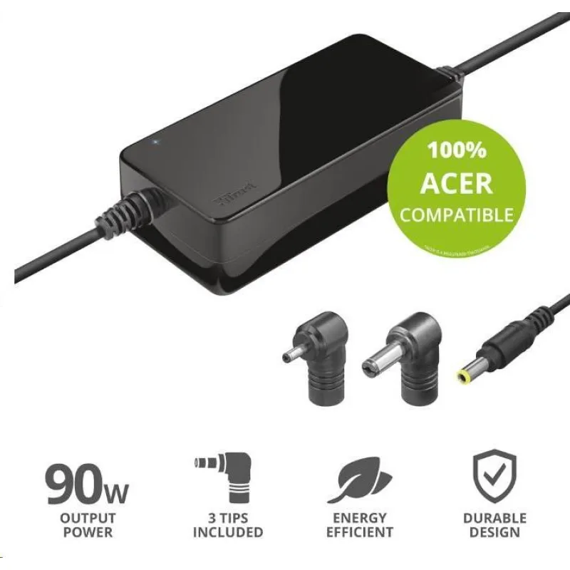 Napájací adaptér TRUST MAXO pre notebooky ACER 90 W, vrátane. koncové…