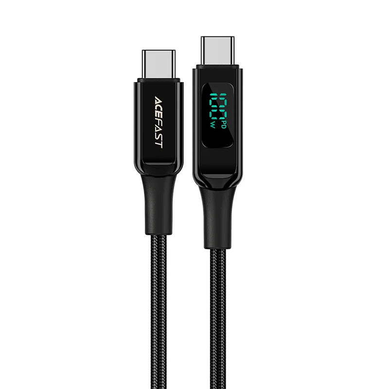 Acefast C6-03 Black USB-C - USB-C PD QC kábel 100W 5A 480Mb/s 2m - čierny