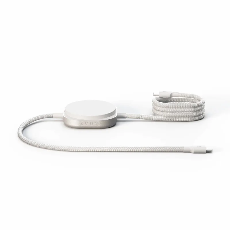 ZENS USB C - C Pro 2 cable 1,5 m 240W with Qi2,charger White ZECC05W