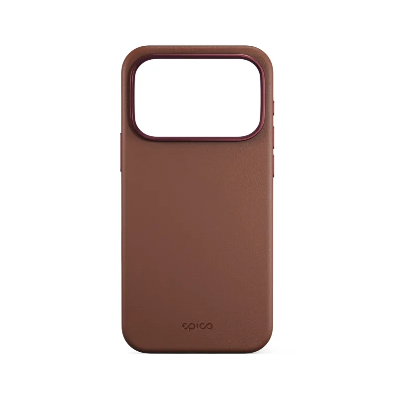 Epico Leather Pro Mag+ Case iPhone 17 Pro Qi2 & Magsafe kompatibilní - hnědá