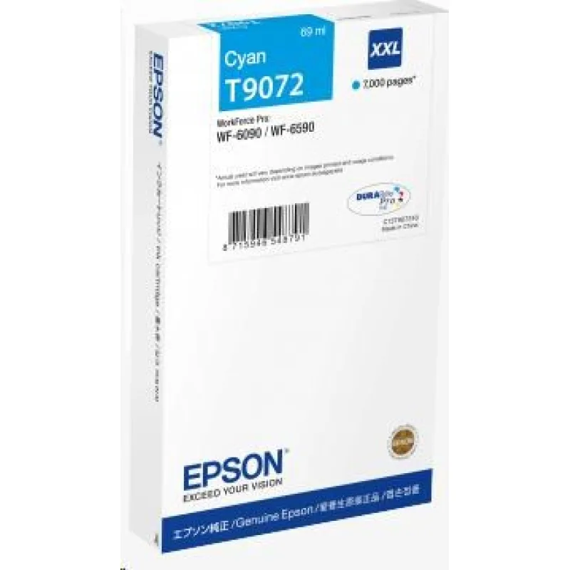 Atramentová kazeta EPSON WorkForce-WF-6xxx Cyan XXL 69 ml C13T90724N