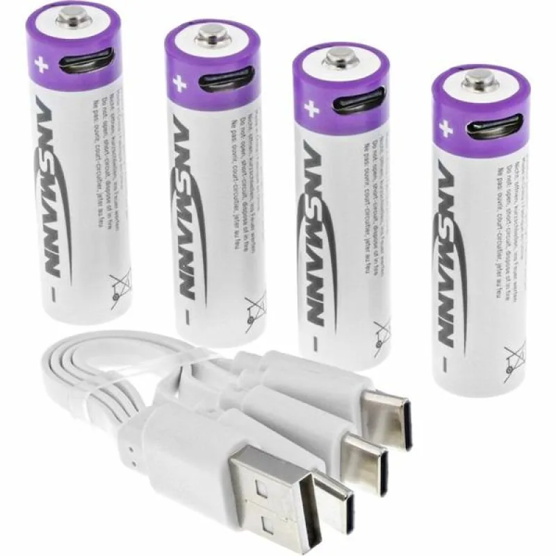 Baterka ANSMANN nabíjacia AA (4ks) 2000mAh Li-Ion (HR6), nabíjanie cez…