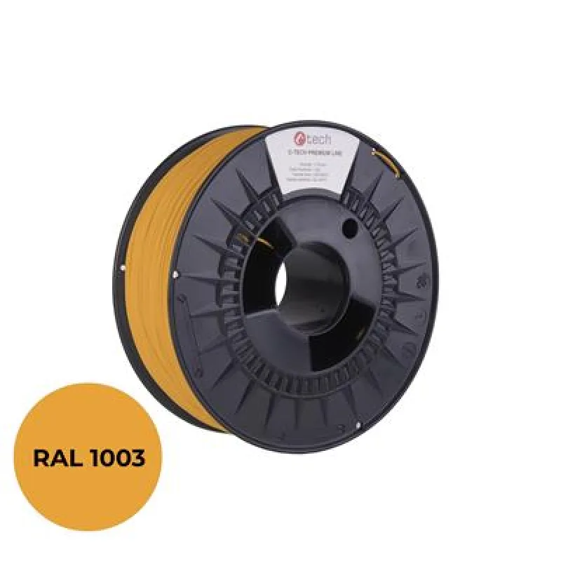 Tlačová struna (filament) C-TECH PREMIUM LINE, PETG, signálna žltá,…