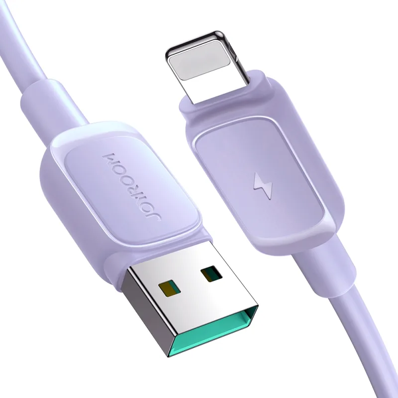 Joyroom Multi-Color Series A14 Lightning / USB-A 2.4A 1,2 m kábel – fialový