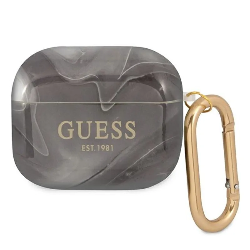 Guess GUA3UNMK kryt AirPods 3 black/black Marble Collection
