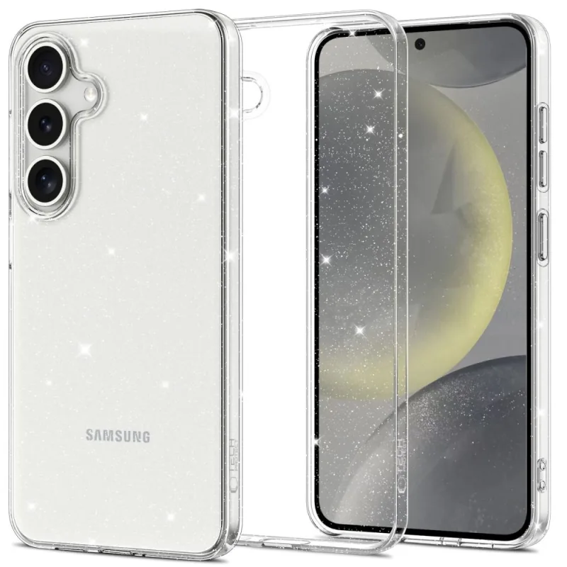 Puzdro Tech-Protect FlexAir pre Samsung Galaxy S25 - Clear-Glitter