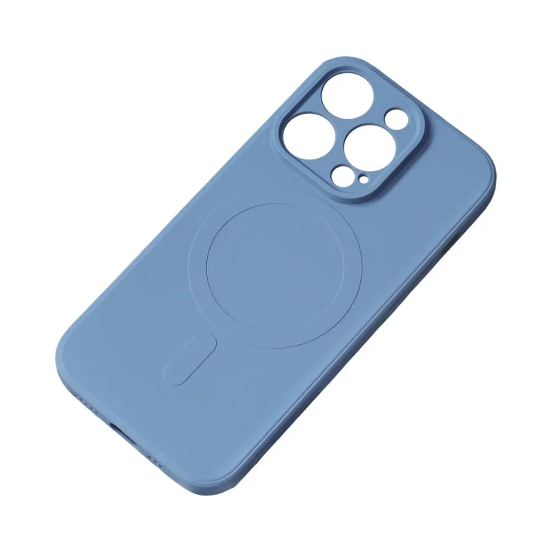 MagSafe kompatibilné silikónové puzdro pre iPhone 15 Plus Silicone Case - námornícka modrá