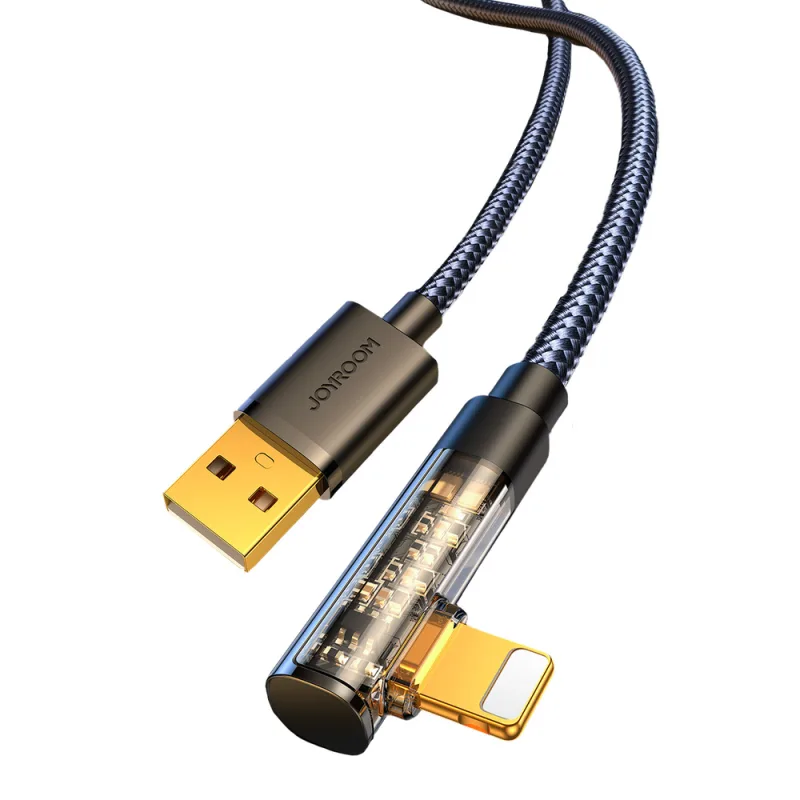 Herný kábel Joyroom S-UL012A6 Lightning (uhlový) / USB-A (priamy) 2,4A 1,2 m - čierny