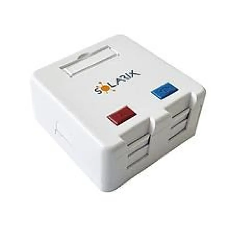 Solarix Zásuvka modulární pro 2 keystony na omítku bílá SXMO-2-0-WH…