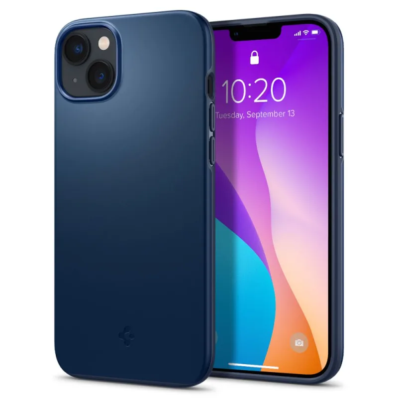 Puzdro Spigen Thin Fit na iPhone 14 Plus – modré