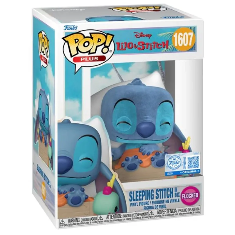 POP! Disney: Sleeping Stitch in Box (Lilo & Stitch) Special Edition (Flocked)