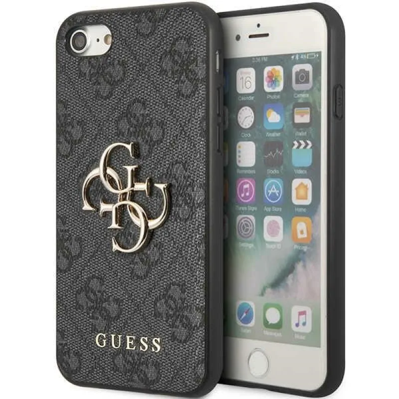 Guess GUHCI84GMGGR iPhone 7/8/SE 2020/ 2022 sivé/sivé pevné puzdro 4G Big Metal Logo