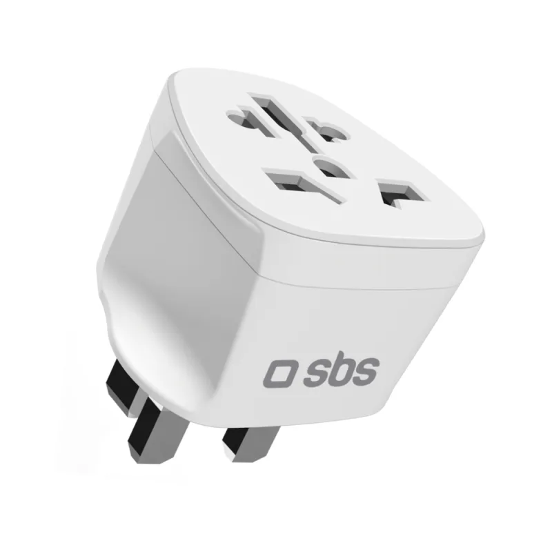 Cestovný adaptér SBS UK – univerzálny – biely