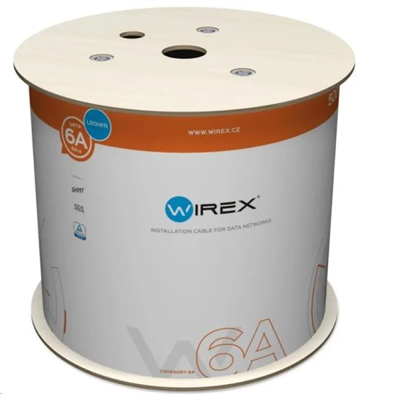 WIREX Instalační kabel CAT6A U/FTP LSOHFR / B2CA 500m cívka oranžový WIC…
