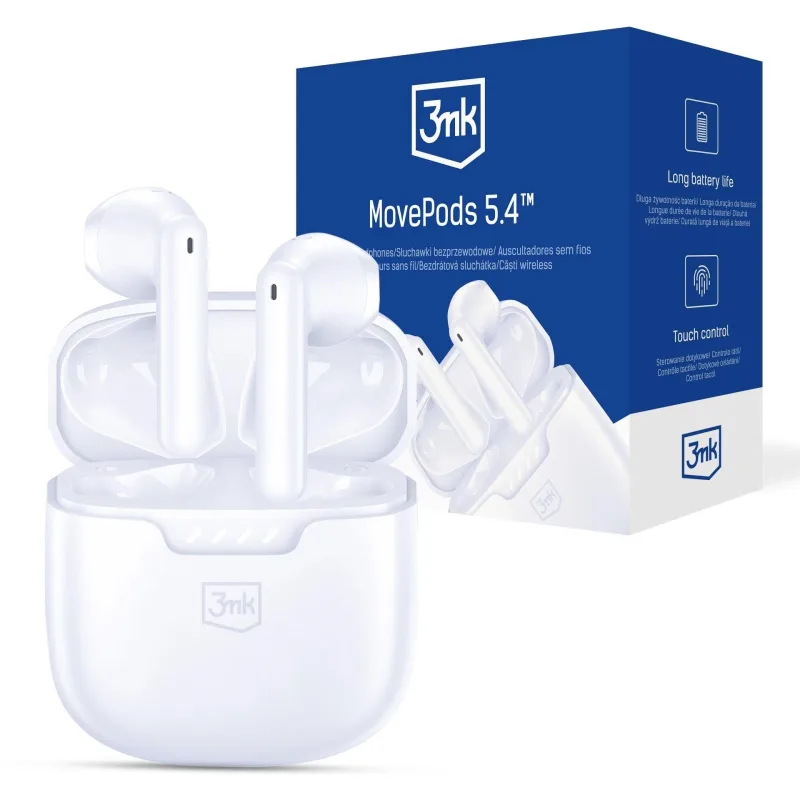 3mk bezdrátová stereo sluchátka MovePods 5.4, stereo, nabíjecí pouzdro,…