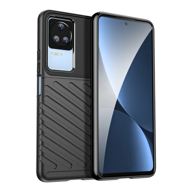 Ochranné silikónové puzdro Thunder Case pre Xiaomi Poco F4 5G čierne