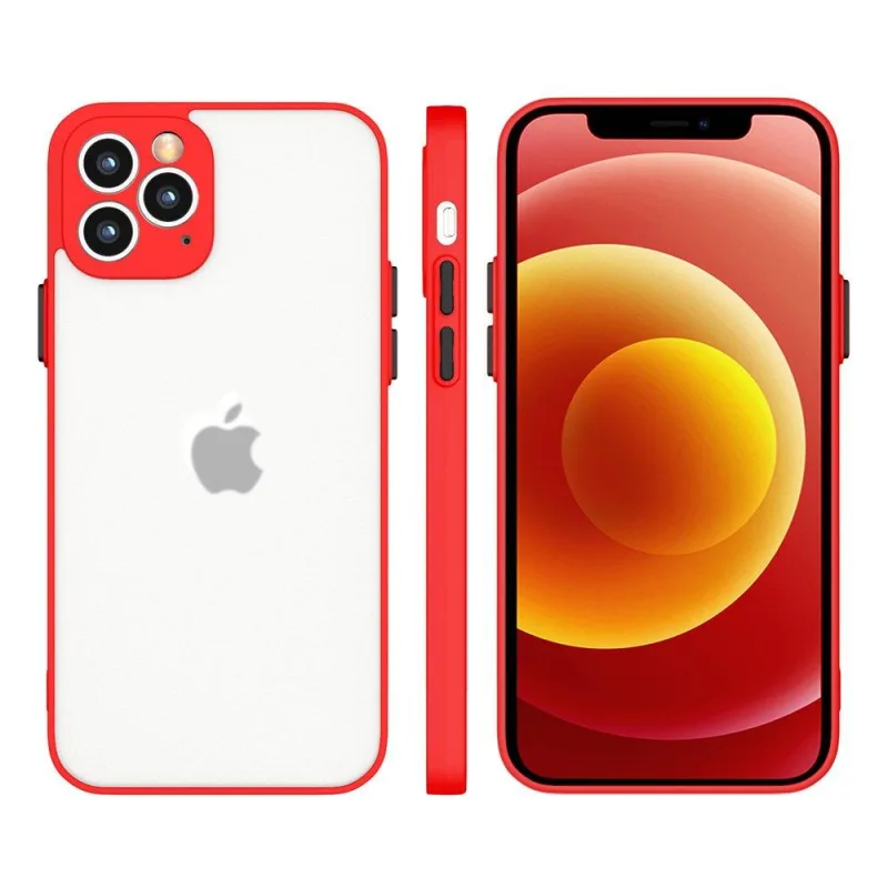 Milky Case silikónové flexibilné priesvitné puzdro pre Xiaomi Redmi Note 10 / Redmi Note 10S červené