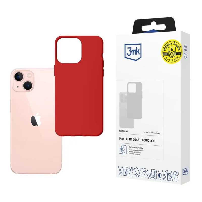 Puzdro na iPhone 14 zo série 3mk Matt Case - červené