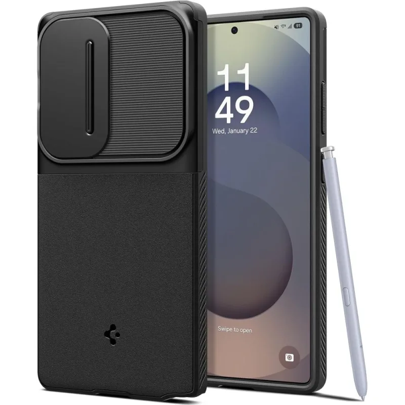 Puzdro Spigen Optik Armor pre Samsung Galaxy S25 Ultra – čierne