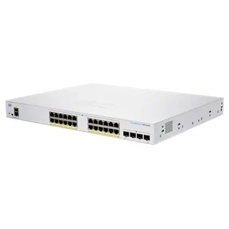 Cisco switch CBS350-24P-4G-EU (24xGbE, 4xSFP, 24xPoE+, 195W, fanless)…