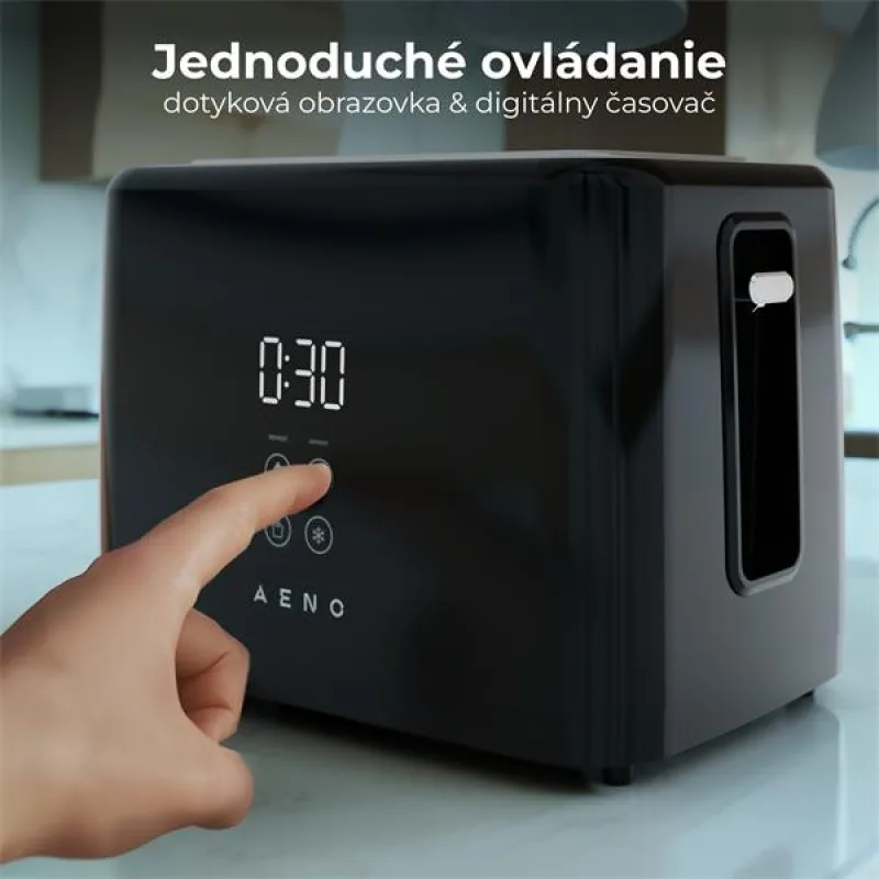 AENO 2-plátkový hriankovač TS2 , 930W, automatický, čierna farba, EU…