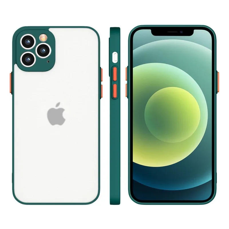 Silikónové flexibilné priesvitné puzdro Milky Case pre Samsung Galaxy A72 4G tmavo zelené